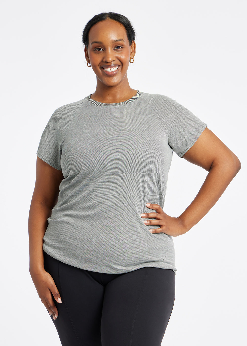 Flyout Wool Classic Short Sleeve in Black, front view