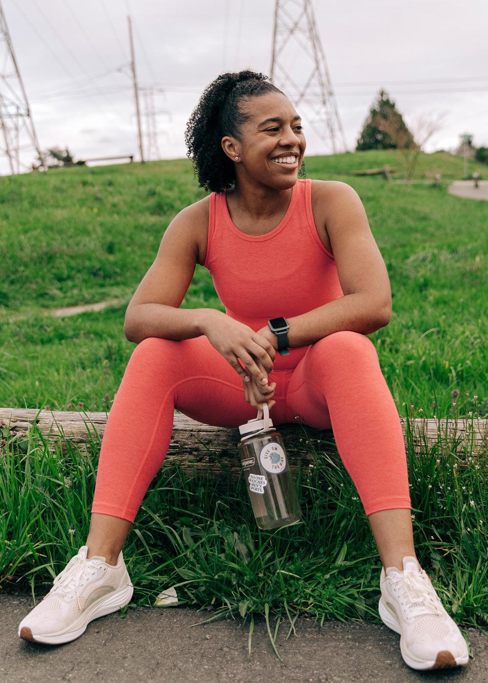 Lux Life 22" Inseam Running Tights in Alpenglow Pink
