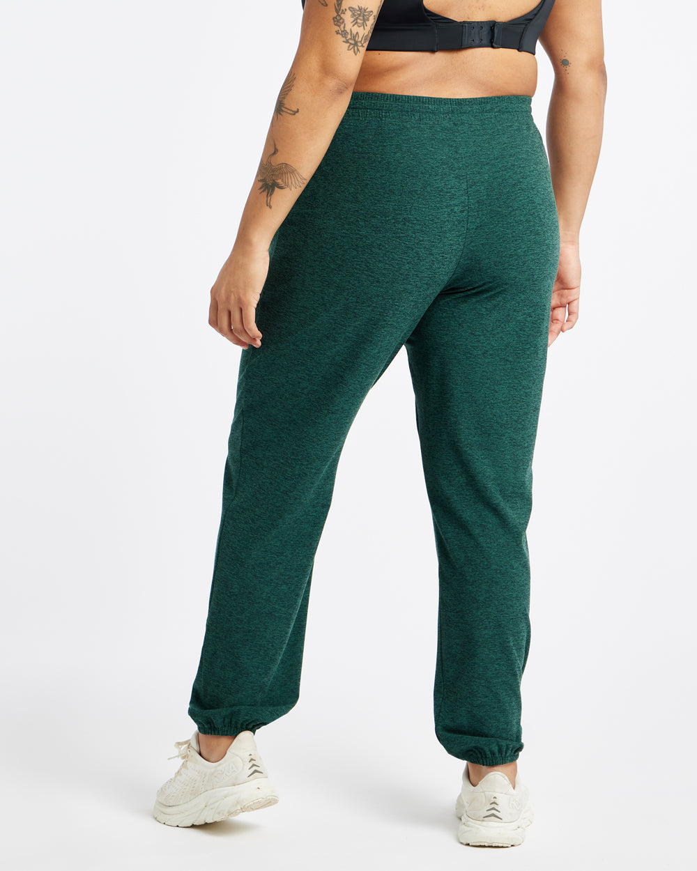Lux Sweatpants in Juniper Green, back view
