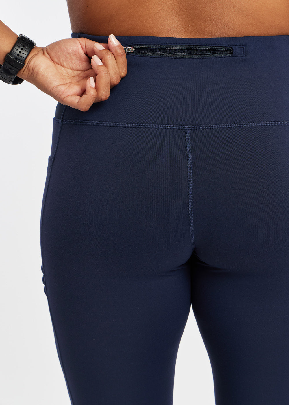 Pocket Jogger Knickers in Ink Blue, rear zip pocket