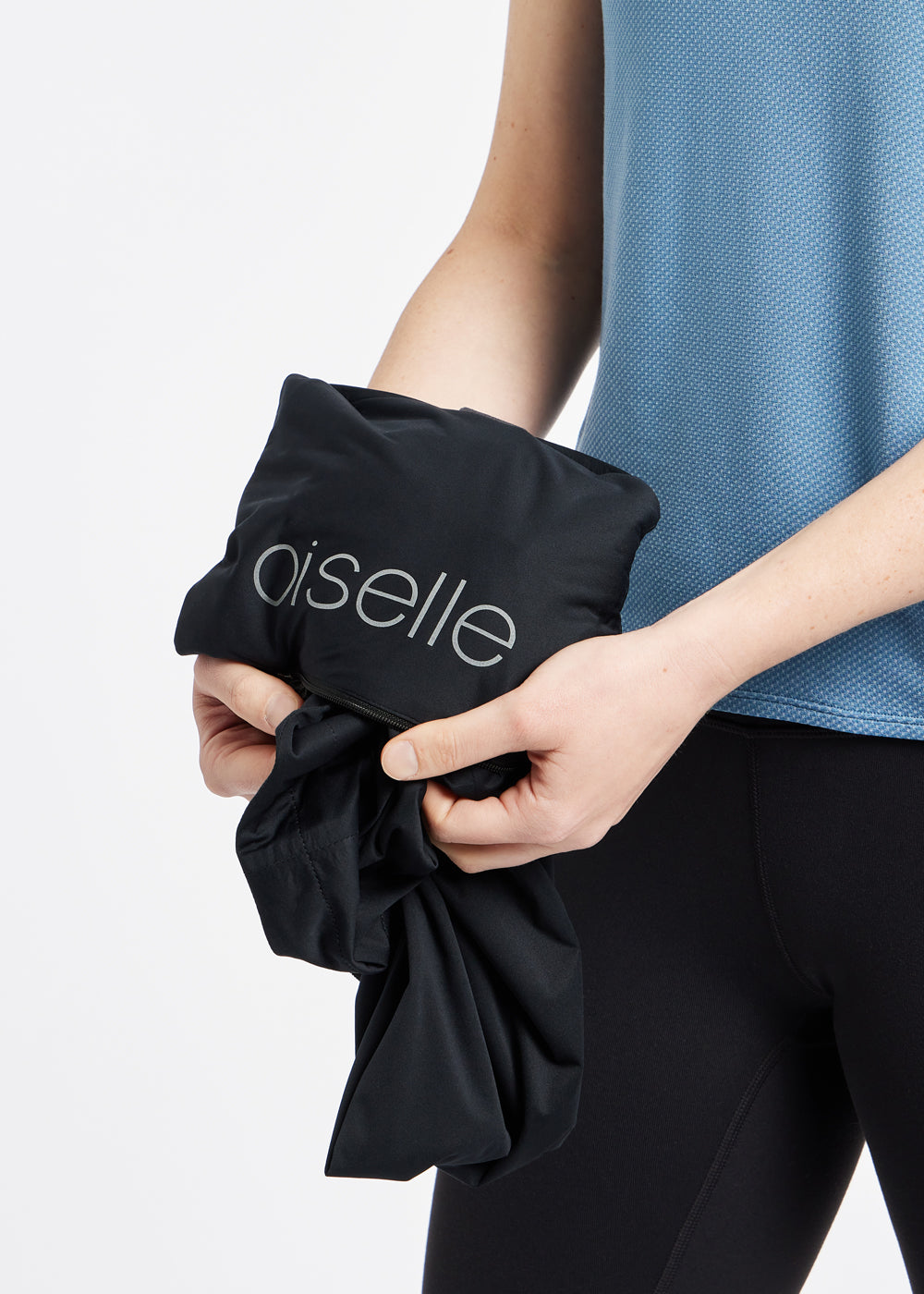 Say Anything Waterproof Running Jacket in Black, packable design