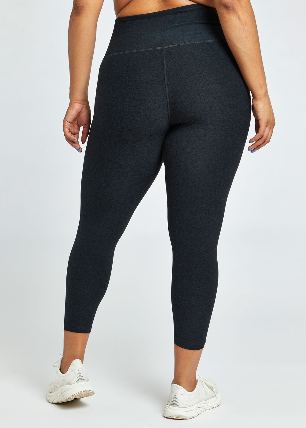 Lux Life 22" Inseam Running Tights in Black, back view