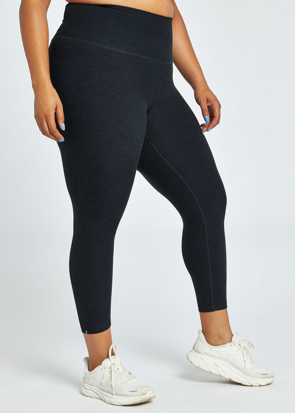 Lux Life 22" Inseam Running Tights in Black, side view