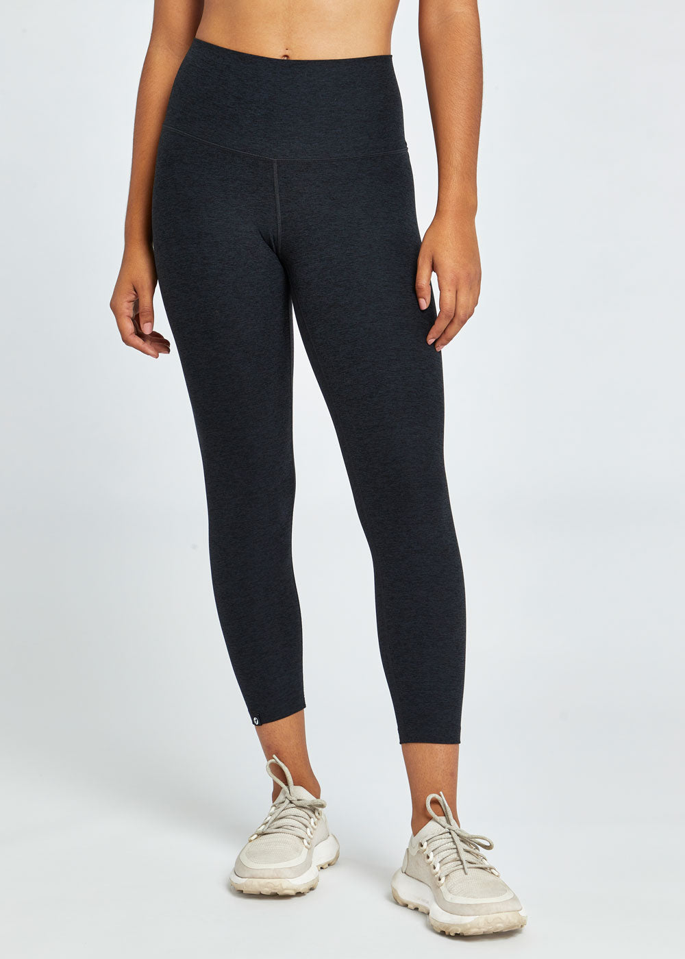Lux Life 22" Inseam Running Tights in Black, front