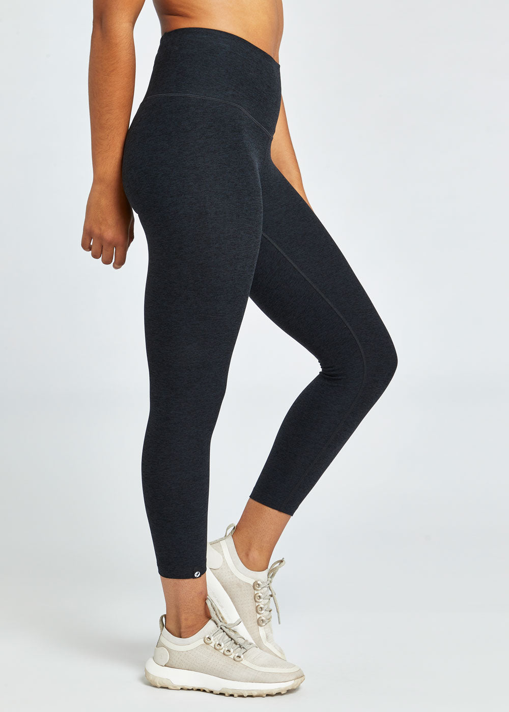 Lux Life 22" Inseam Running Tights in Black, side